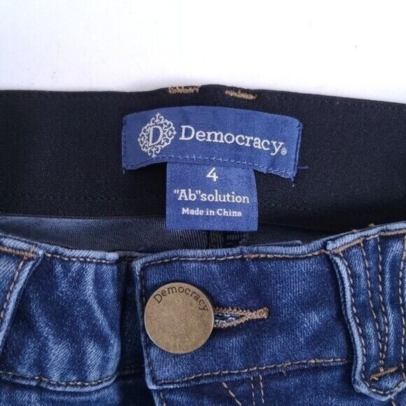 Democracy Ab Solution Distressed Slimming Skinny Jeans Size 4 - Picture 9 of 9